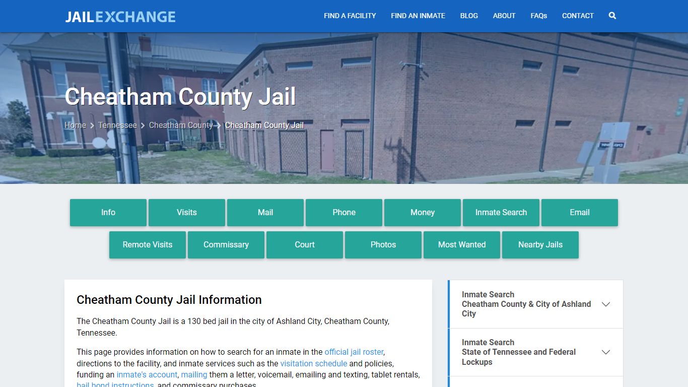 Cheatham County Jail, TN Inmate Search, Information